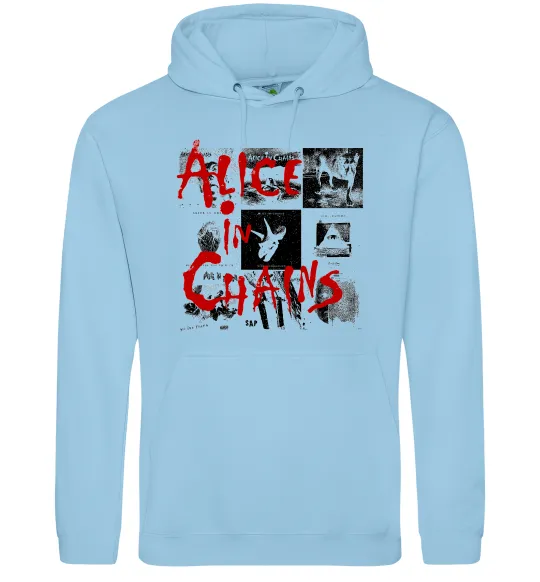 Мужская толстовка (худи) Alice in Chains albums Голубой фото