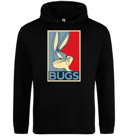 Мужская толстовка (худи) Bugs, колір - чорний, розмір - L Черный фото