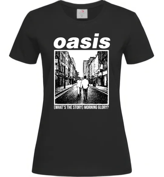 Жіноча футболка Oasis What`s the story Чорний фото