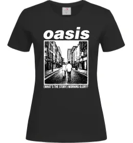 Жіноча футболка Oasis What`s the story Чорний фото
