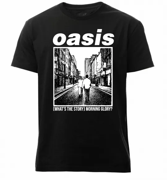 Мужская премиум футболка Oasis What`s the story Черный фото