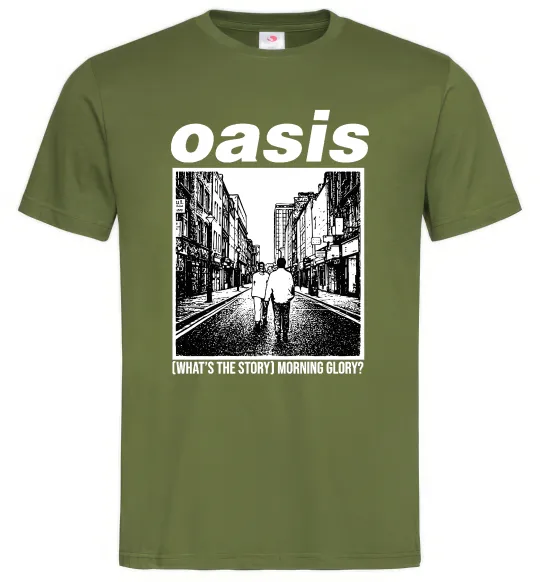 Мужская футболка Oasis What`s the story Оливковый фото
