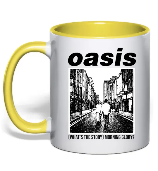 Чашка з кольоровою ручкою Oasis What`s the story Сонячно жовтий фото