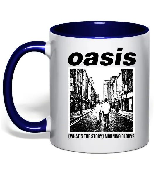 Чашка з кольоровою ручкою Oasis What`s the story Глибокий темно-синій фото