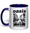 Чашка з кольоровою ручкою Oasis What`s the story Глибокий темно-синій фото