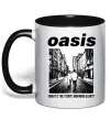 Чашка з кольоровою ручкою Oasis What`s the story Чорний фото