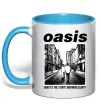 Чашка з кольоровою ручкою Oasis What`s the story Блакитний фото