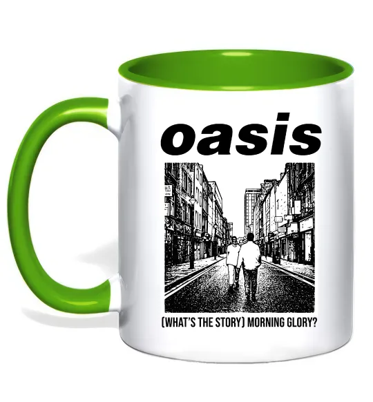 Чашка з кольоровою ручкою Oasis What`s the story Зелений фото