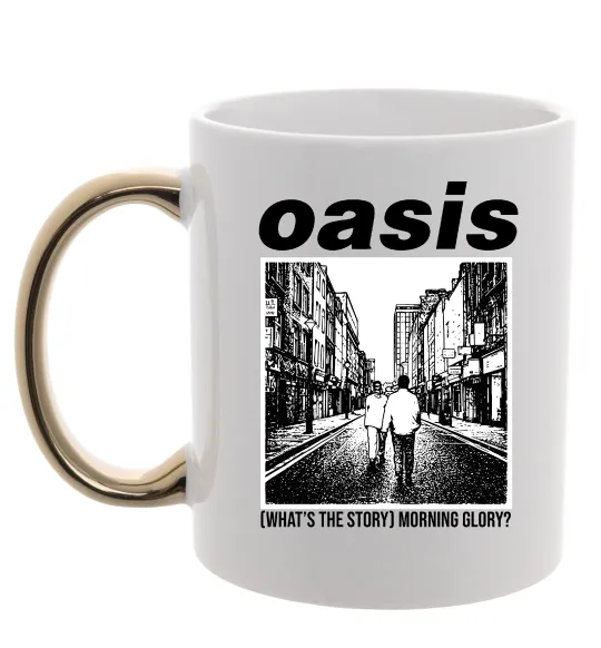 Чашка з кольоровою ручкою Oasis What`s the story Золото фото