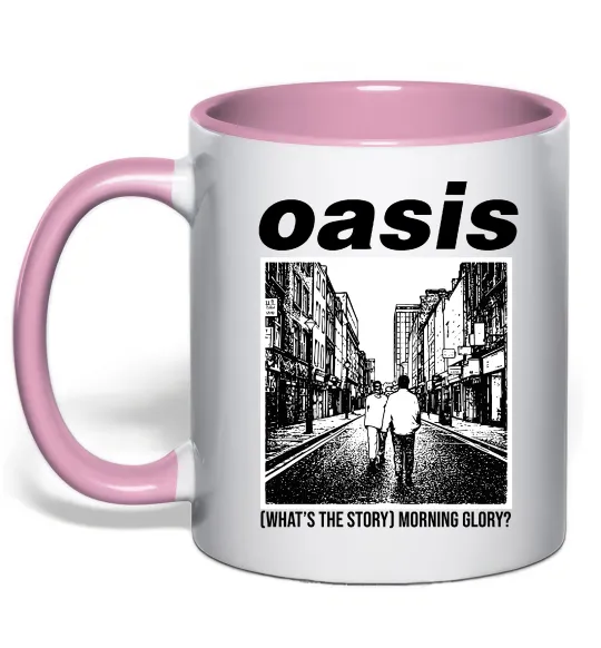 Чашка з кольоровою ручкою Oasis What`s the story Ніжно рожевий фото