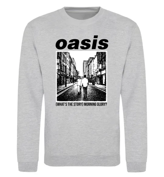 Свитшот Oasis What`s the story Серый меланж фото