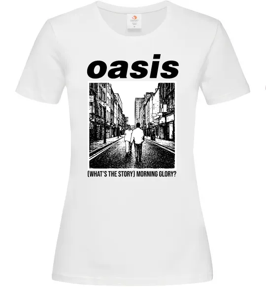 Жіноча футболка Oasis What`s the story Білий фото
