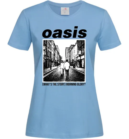 Жіноча футболка Oasis What`s the story Блакитний фото