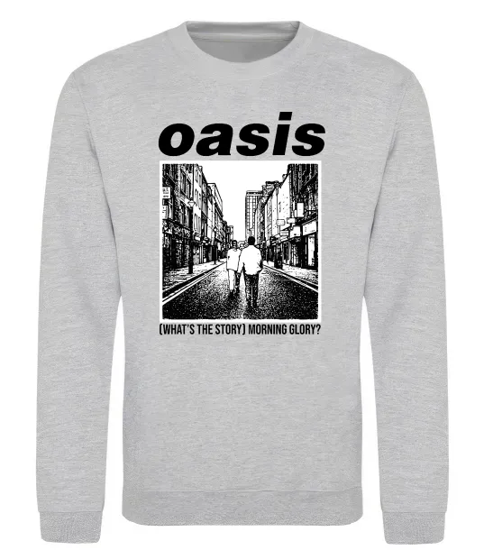 Свитшот Oasis What`s the story Серый меланж фото