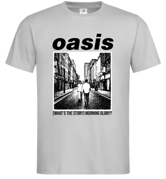 Мужская футболка Oasis What`s the story Серый фото