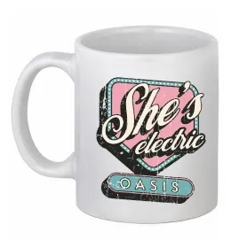 Чашка керамічна Oasis she`s electric Білий фото