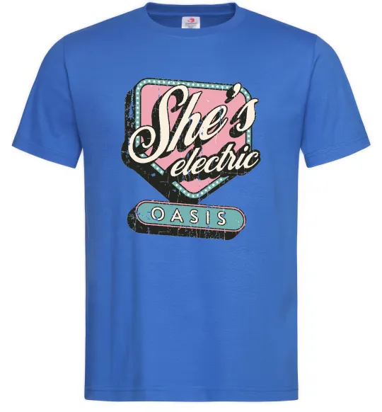 Чоловіча футболка Oasis she`s electric Яскраво-синій фото