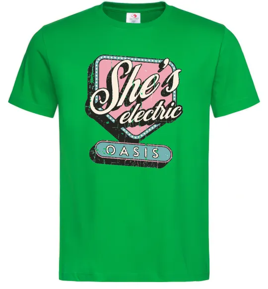 Чоловіча футболка Oasis she`s electric Зелений фото