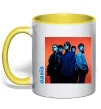 Чашка з кольоровою ручкою Oasis photo Сонячно жовтий фото