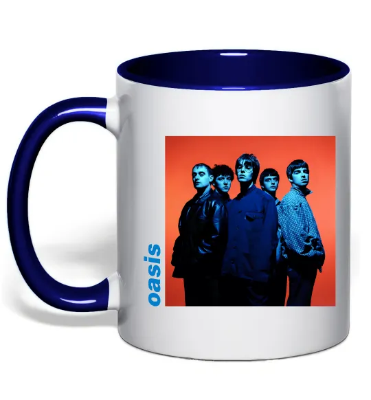 Чашка з кольоровою ручкою Oasis photo Глибокий темно-синій фото