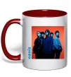 Чашка з кольоровою ручкою Oasis photo Червоний фото