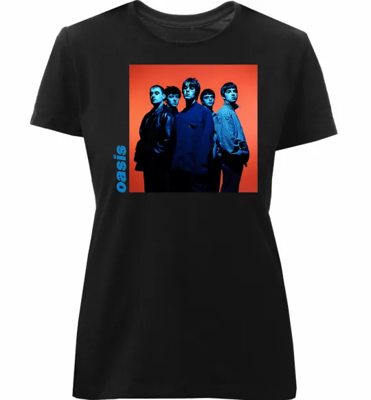 Жіноча преміум футболка Oasis photo Чорний фото