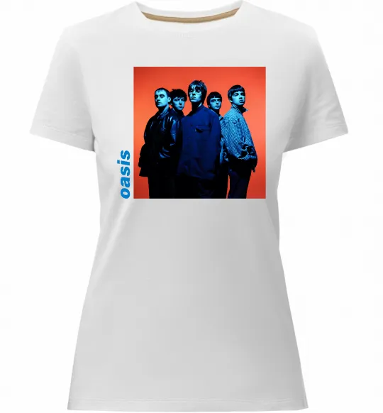 Жіноча преміум футболка Oasis photo Білий фото