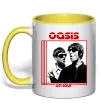 Чашка с цветной ручкой Oasis on tour Солнечно желтый фото