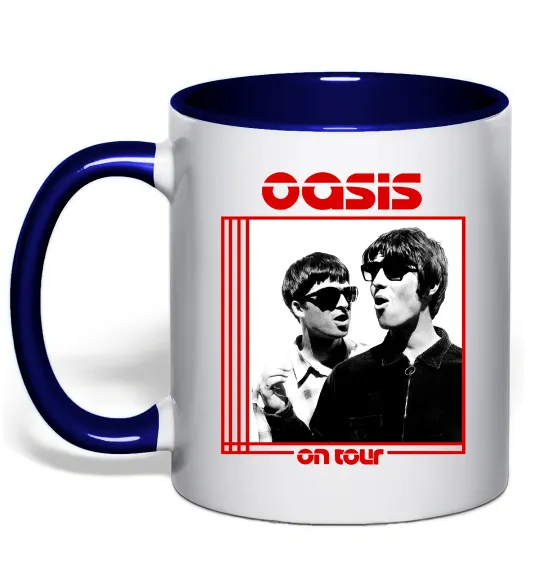 Чашка с цветной ручкой Oasis on tour Глубокий темно-синий фото