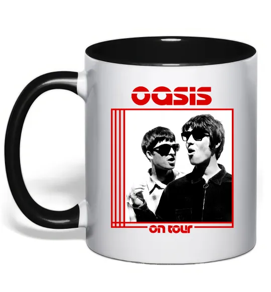 Чашка с цветной ручкой Oasis on tour Черный фото