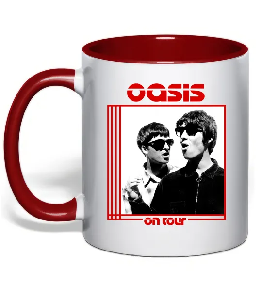 Чашка с цветной ручкой Oasis on tour Красный фото
