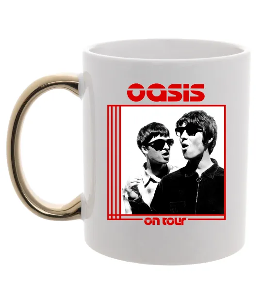 Чашка с цветной ручкой Oasis on tour Золото фото