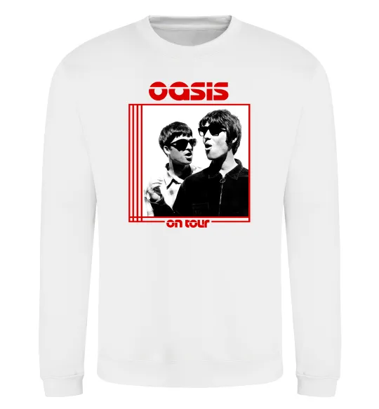 Свитшот Oasis on tour Белый фото