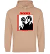 Мужская толстовка (худи) Oasis on tour Песочный фото