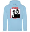 Мужская толстовка (худи) Oasis on tour Голубой фото