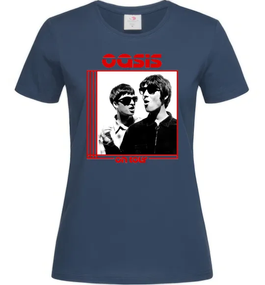 Жіноча футболка Oasis on tour Темно-синій фото