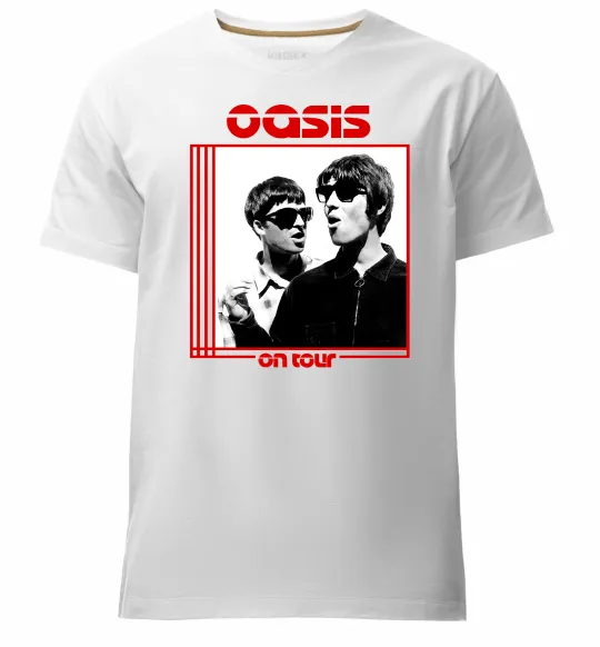 Чоловіча преміум футболка Oasis on tour Білий фото