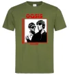 Мужская футболка Oasis on tour Оливковый фото