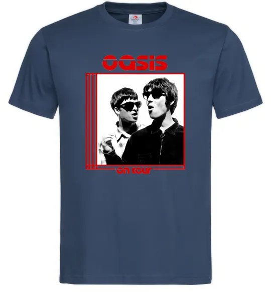 Мужская футболка Oasis on tour Темно-синий фото