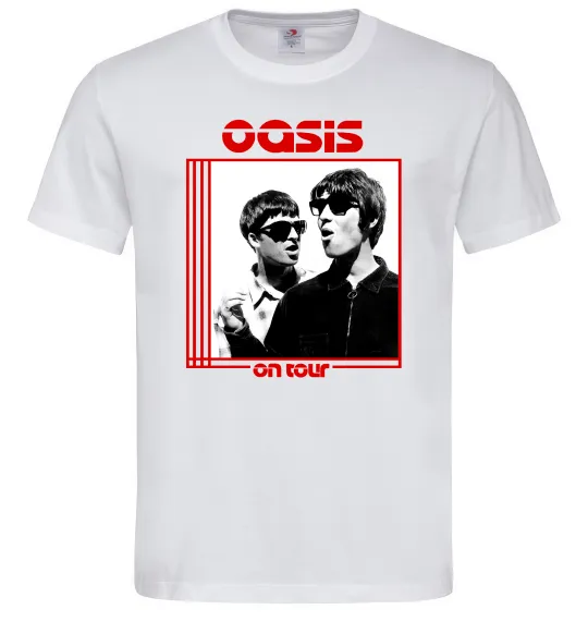 Мужская футболка Oasis on tour Белый фото