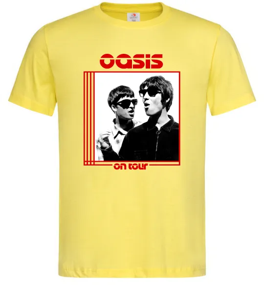 Мужская футболка Oasis on tour Лимонный фото