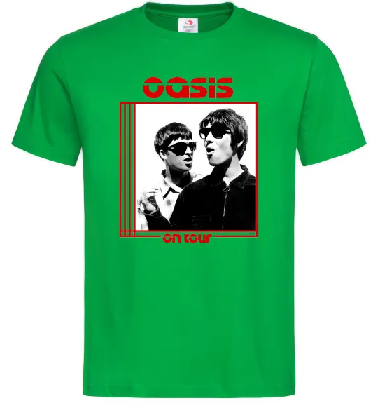 Мужская футболка Oasis on tour Зеленый фото