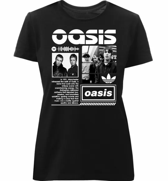 Женская премиум футболка Oasis bio Черный фото