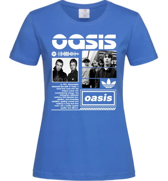Жіноча футболка Oasis bio Яскраво-синій фото