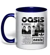 Чашка з кольоровою ручкою Oasis bio Глибокий темно-синій фото