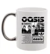Чашка з кольоровою ручкою Oasis bio Срібло фото