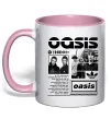 Чашка з кольоровою ручкою Oasis bio Ніжно рожевий фото