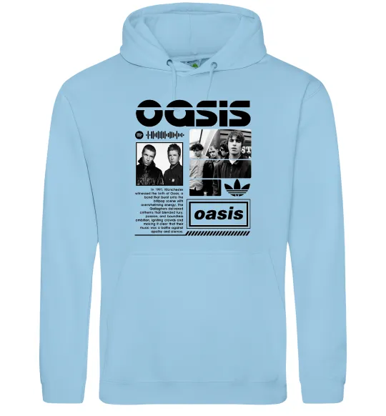 Мужская толстовка (худи) Oasis bio Голубой фото