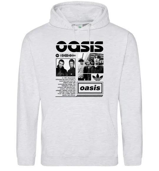 Женская толстовка (худи) Oasis bio Серый меланж фото