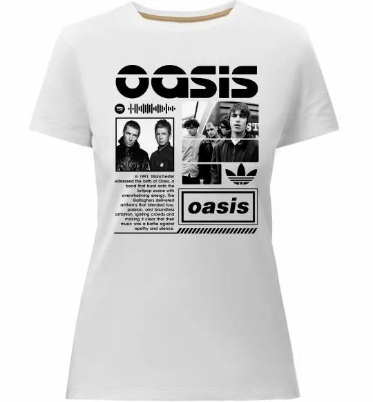 Женская премиум футболка Oasis bio Белый фото